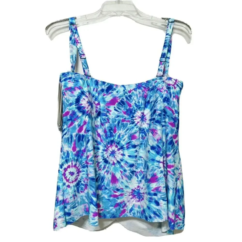 Contours By Coco Reef Tankini Size 10 34D Shape Maker Swimwear Built In Bra NWT - Picture 2 of 16
